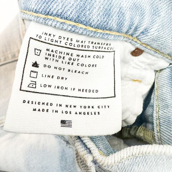 AYR The Sugar Straight Leg Light Wash Denim Jeans Ripped Size 29 Short MINT - Picture 8 of 10